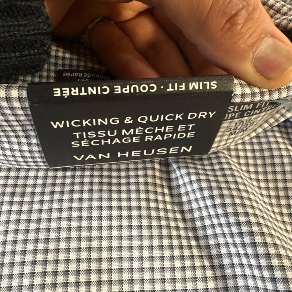 Men's Van Heusen Dress Shirt Slim Fit /wrinkle free Size M - Picture 12 of 12